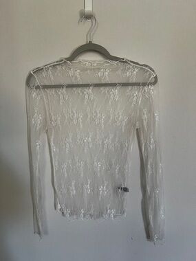 Sheer Lace Long Sleeve Top